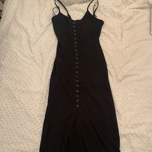 Long front slit dress